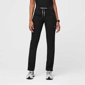 FIGS Women Yola Black Scrub Pant Medium